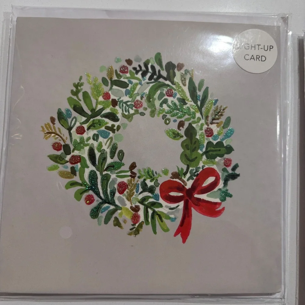 3 Christmas Winter Wreath Unicorn Pop Up Greeting Cards Holiday Mantel Snowflake